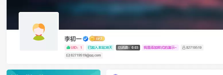 子比主题-用户中心添加UID和注册时间等信息-子比资源网