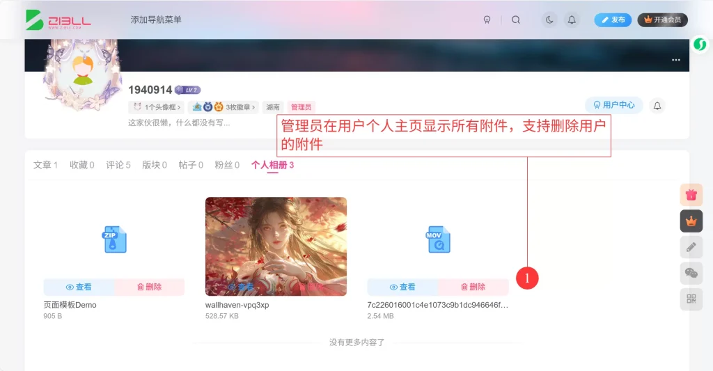 图片[2]-子比主题-前台用户媒体管理插件（第二款）-子比资源网